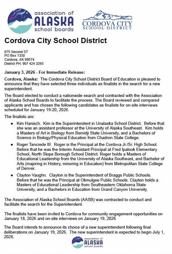 Superintendent Finalists